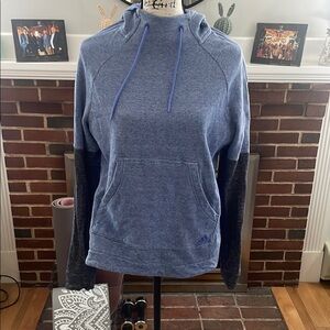 Adidas Blue Cowl Neck Sweater with Relaxed Fit